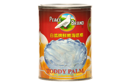 Peace Brand Toddy Palm In Heavy Syrup 白鸽鲜嫩海底椰 565GM （VIP会员价：RM9.90）